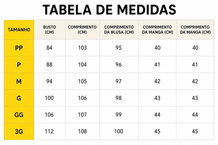 Guia de Tamanhos