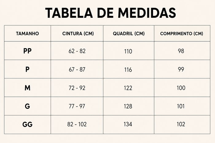 Guia de Tamanhos