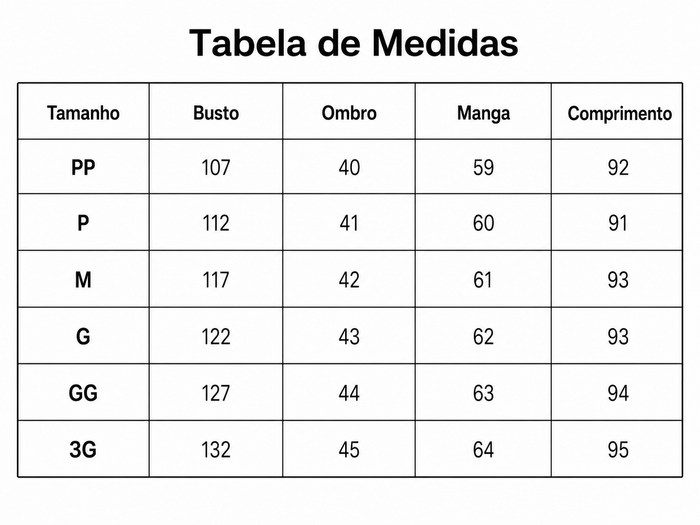 Guia de Tamanhos