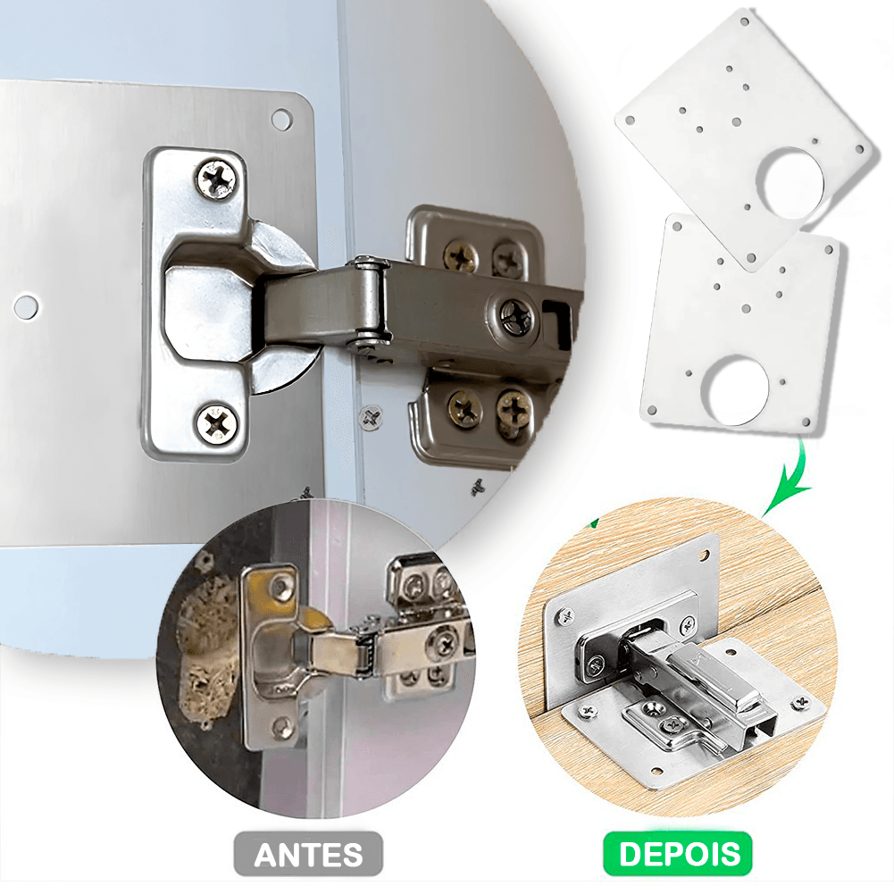 Kit Modern Lar ReparaFácil™ / Suportes Premium para Restauração de Dobradiças! - ModernLar