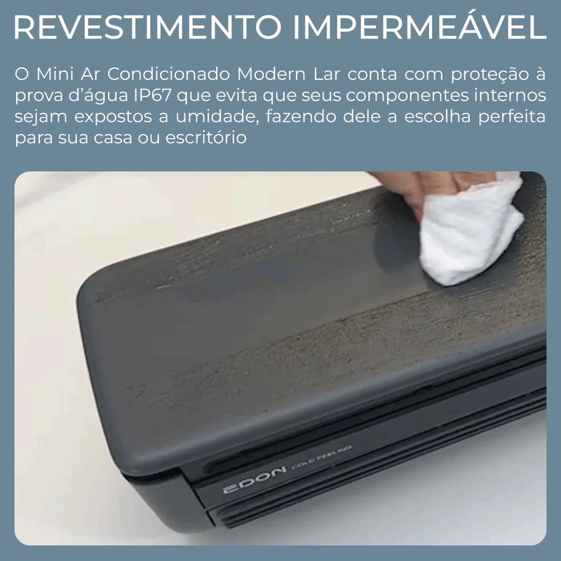 Mini Ar Condicionado Modern Lar™ Instalação Sem Furos / Diga Adeus ao Calor Intenso e Desfrute de Ar Gelado Instantâneo com Economia de Energia!