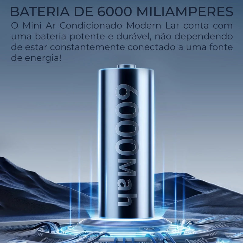 Mini Ar Condicionado Modern Lar™ Instalação Sem Furos / Diga Adeus ao Calor Intenso e Desfrute de Ar Gelado Instantâneo com Economia de Energia!