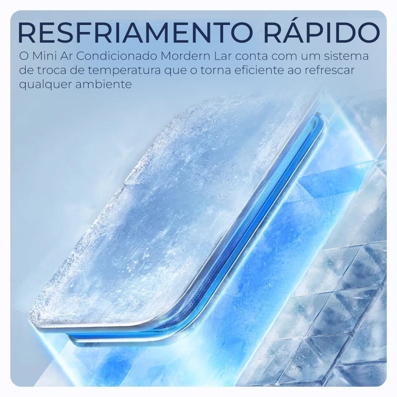 Mini Ar Condicionado Modern Lar™ Instalação Sem Furos / Diga Adeus ao Calor Intenso e Desfrute de Ar Gelado Instantâneo com Economia de Energia!