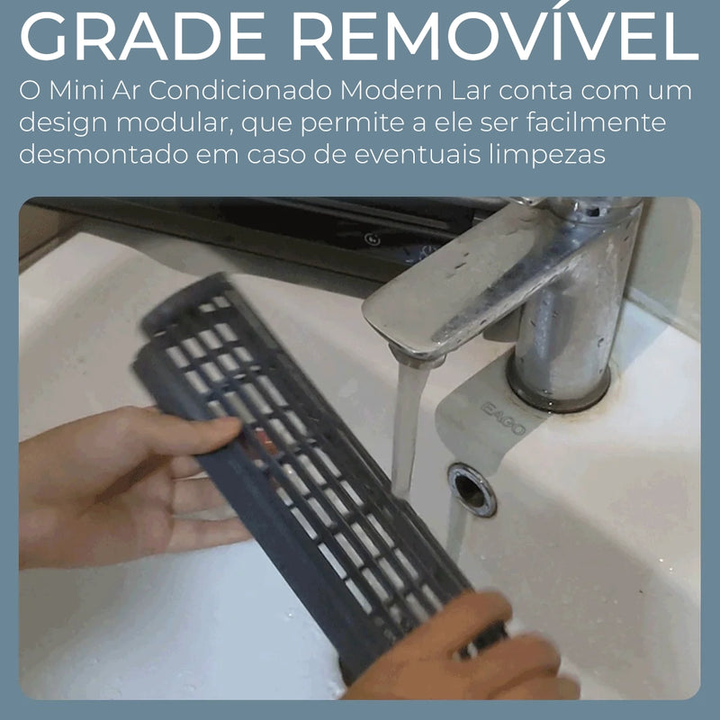 Mini Ar Condicionado Modern Lar™ Instalação Sem Furos / Diga Adeus ao Calor Intenso e Desfrute de Ar Gelado Instantâneo com Economia de Energia!