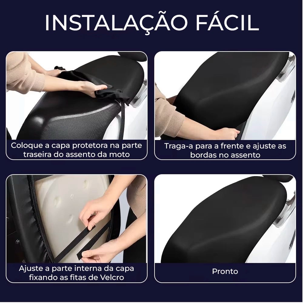 [COMPRE 1 E LEVE 2] Capa Protetora Universal em Couro para Banco de Moto Modern Lar™ / Impermeável e Resistente Contra Rasgos e Desgaste!