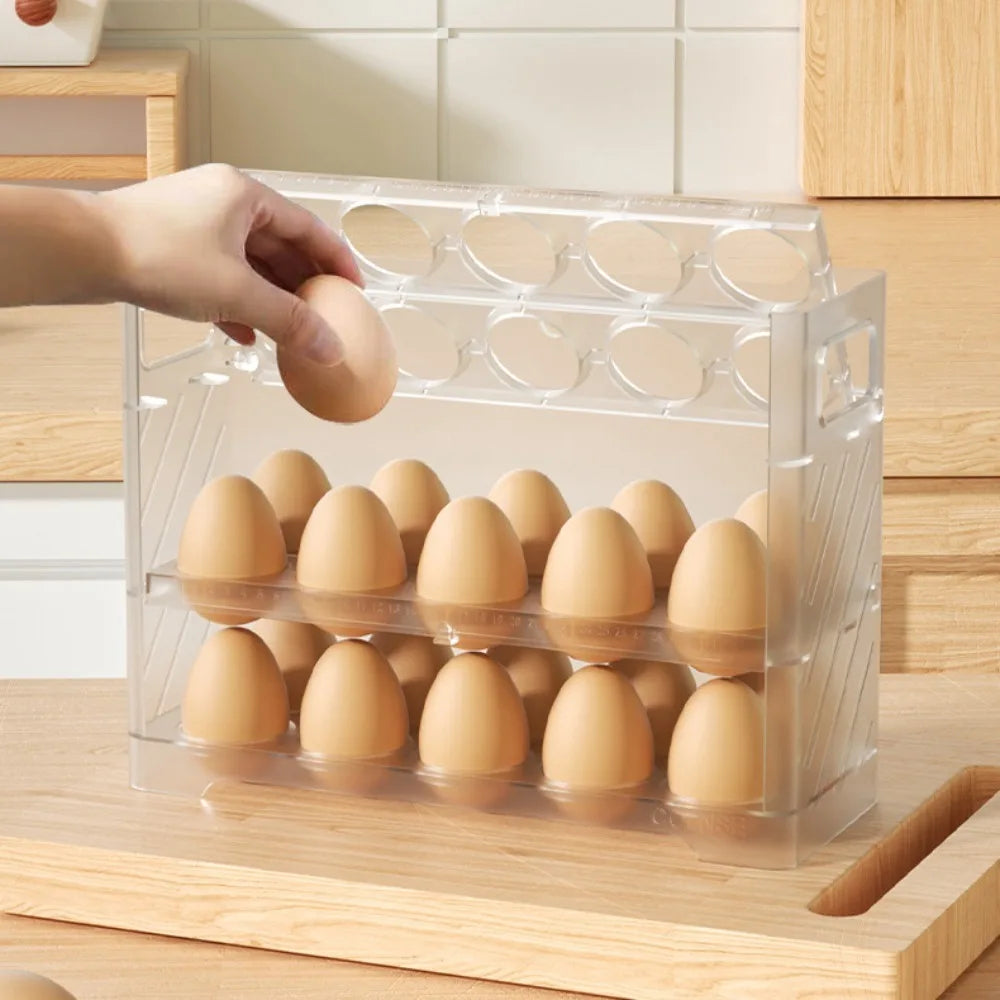 Organizador MultiOvos™ com Tampa Articulada e Capacidade Dupla / Organização e Praticidade para sua Rotina na Cozinha!