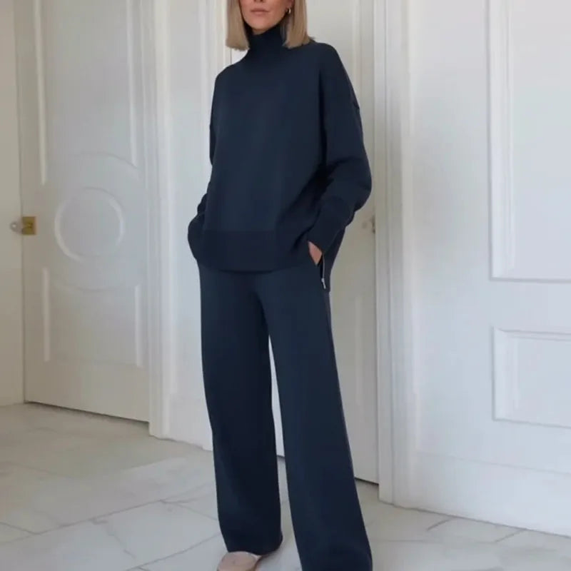 Conjunto Hannah™ em Moletom Premium com Blusa Gola Alta