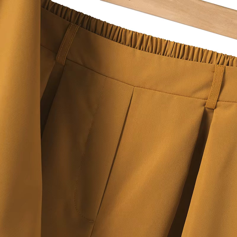 Conjunto Sofia™ em Popelina com Manga Kimono e Calça Saia de Cintura Alta