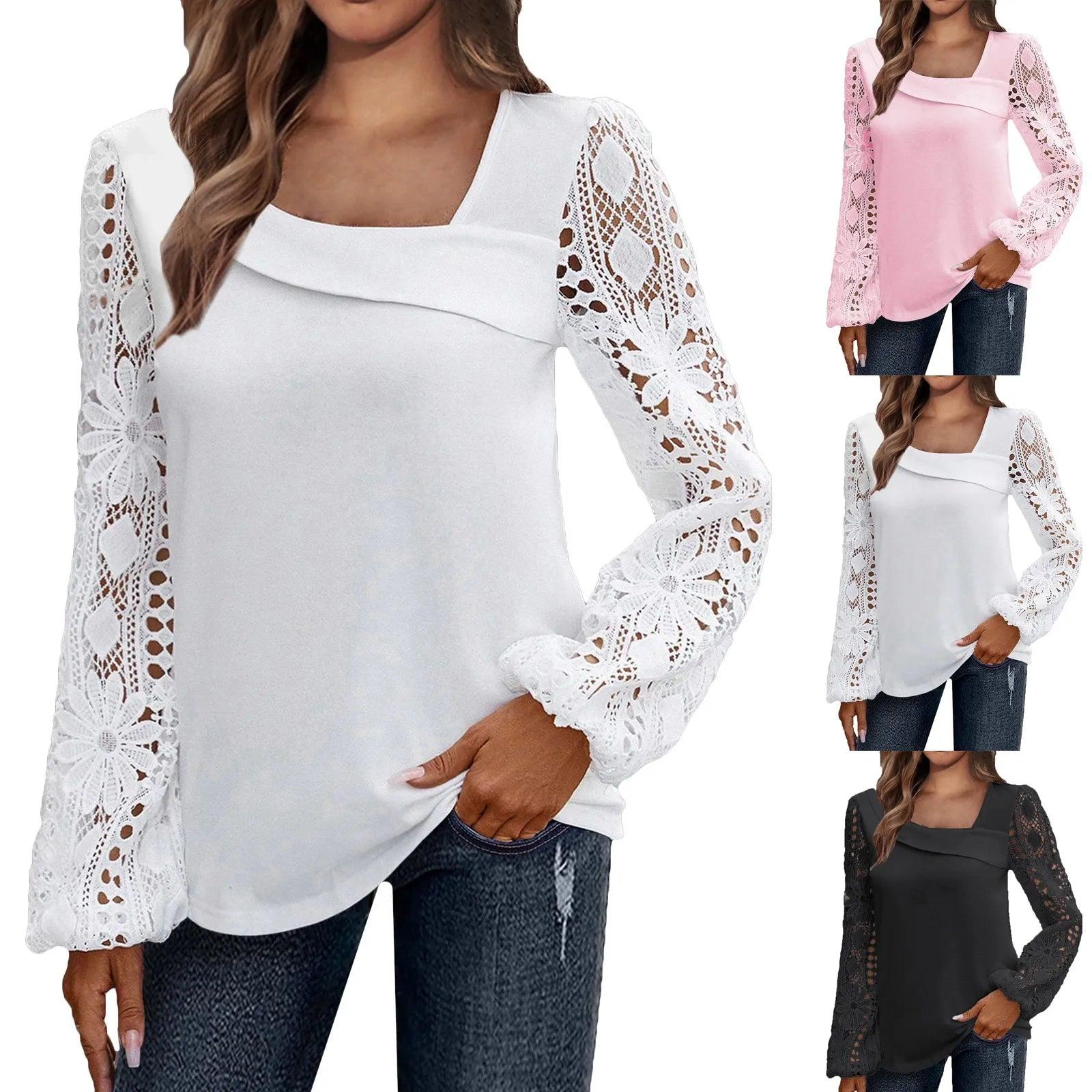 [COMPRE 1 E LEVE 2] Blusinha Princesa™ com Mangas em Renda Floral / Sinta-se Confiante e Feminina com a Sofisticação e Conforto que Você Merece!