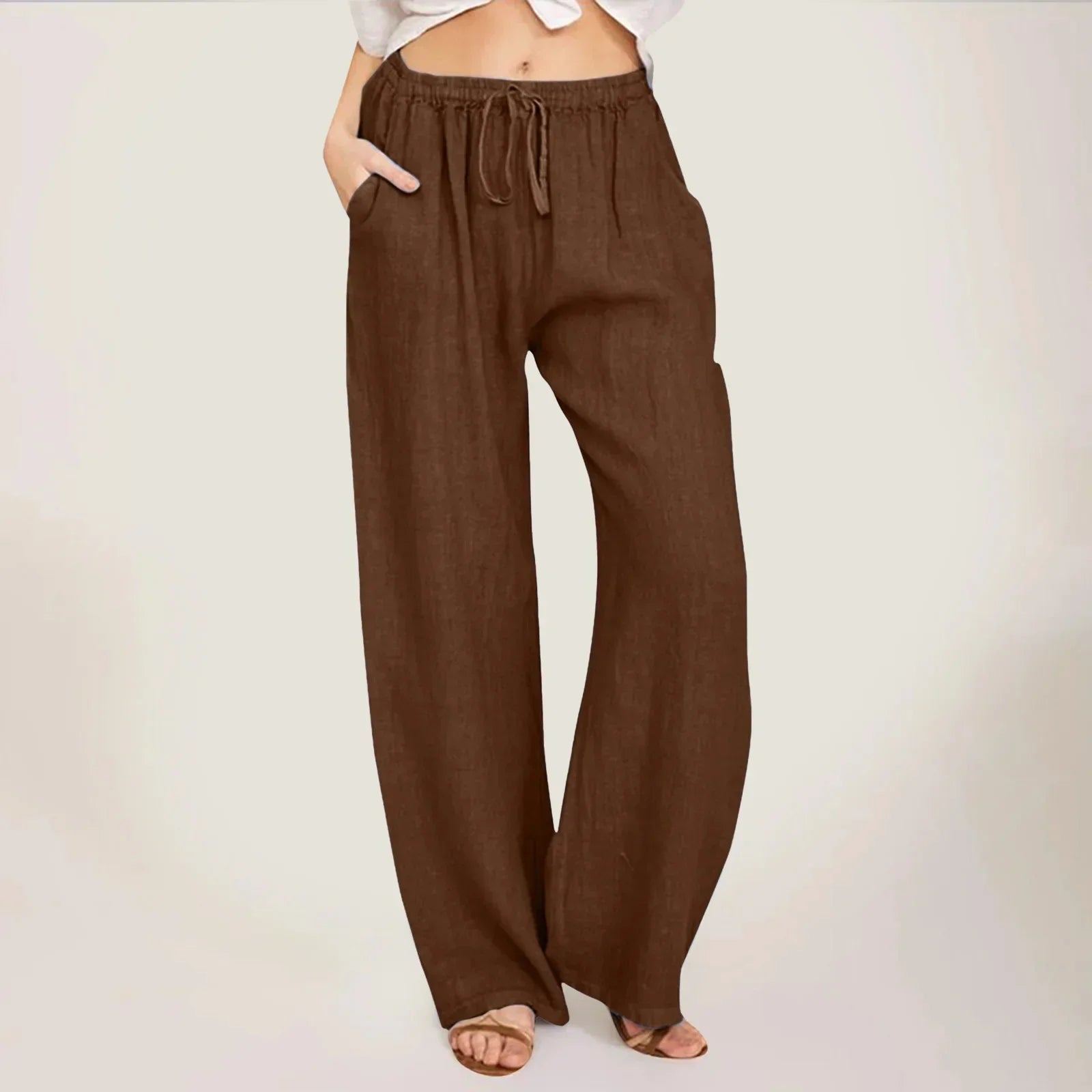 Calça Bruma™ em Linho de Algodão / Toque Suave, Caimento Livre e Estilo Natural!
