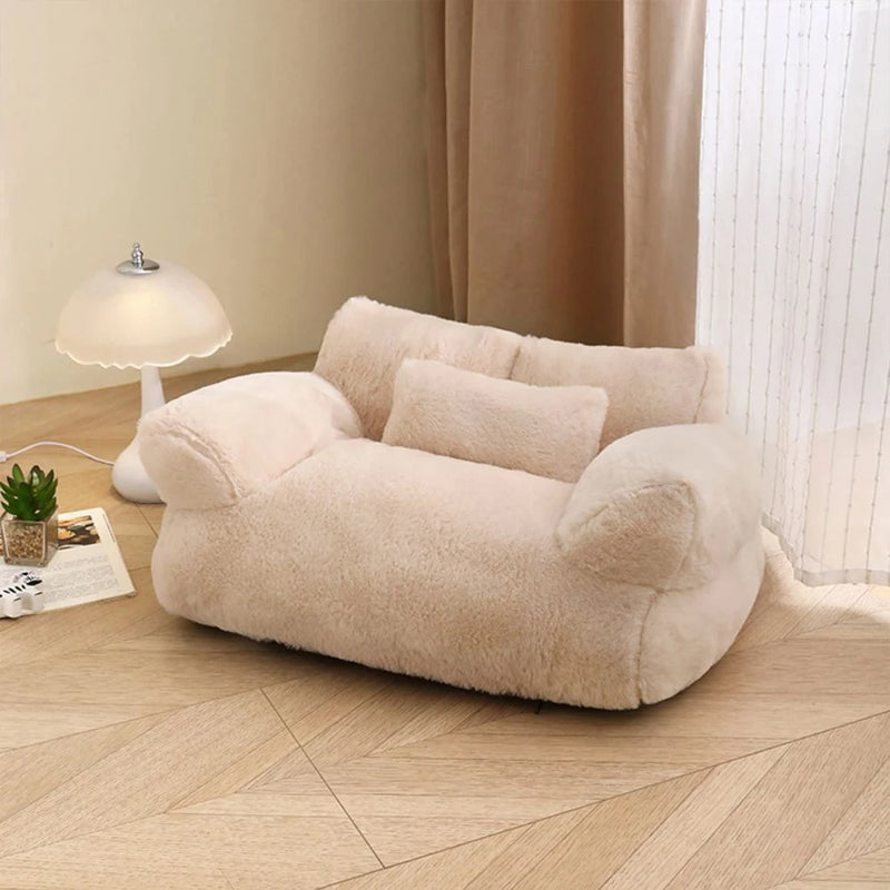 Sofá Pet Modern Lar™ em Pelúcia Premium / Conforto e Elegância para Seu Pet Descansar com Estilo!