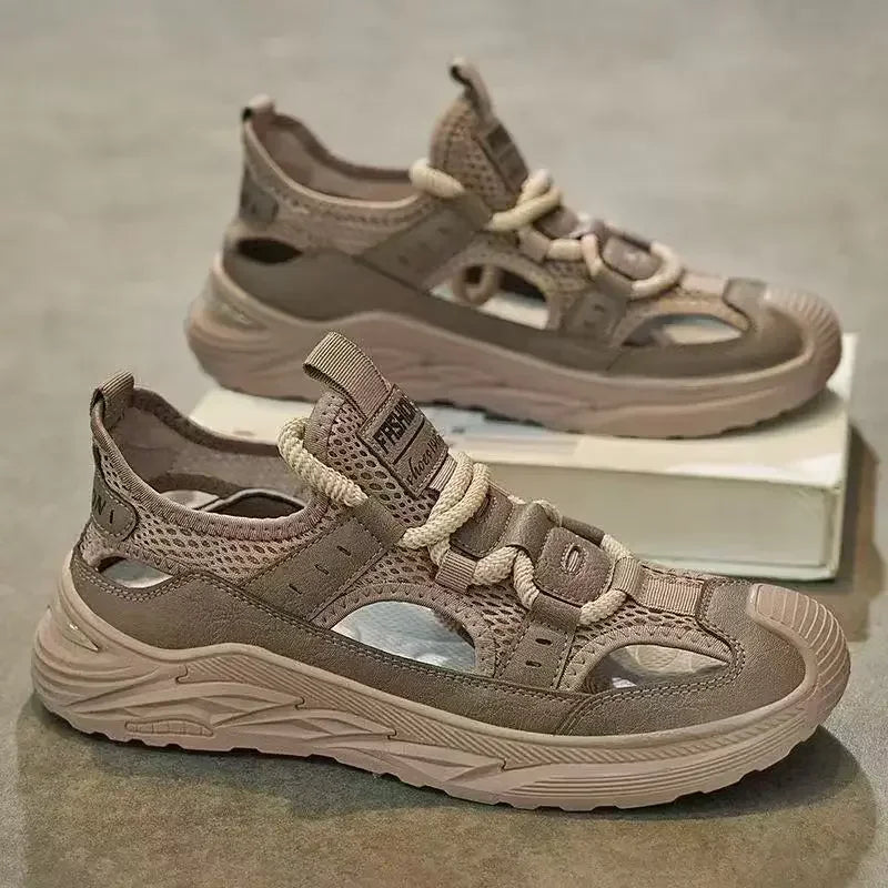 Sandália Kronos™ com Solado Antiderrapante e Design Respirável / Estilo Robusto para Seus Dias Mais Ativos!