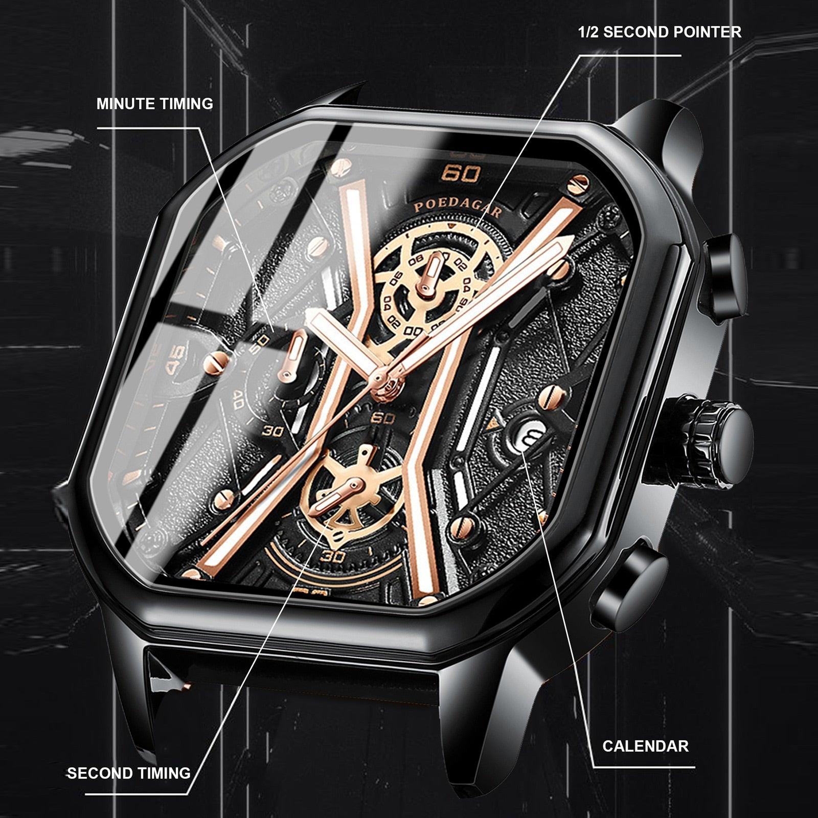 Relógio de Luxo Masculino - ChronoForce / Domine cada Momento com a Precisão Impecável deste Relógio! - ModernLar