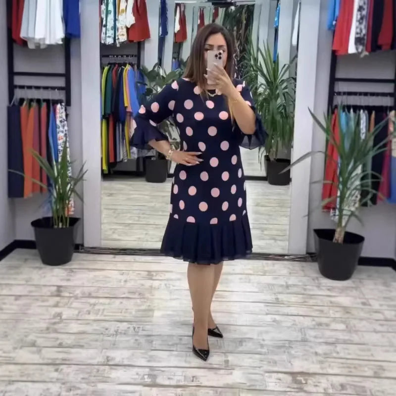 Vestido Cecília™ Midi Clássico com Babados
