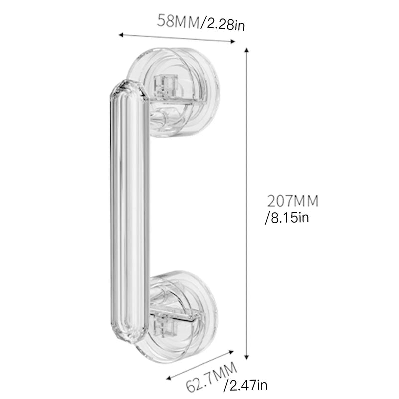 Maçaneta de Vidro Modern Lar™ com Ventosas SuperFix / Segurança e Praticidade para Portas de Vidro e Suporte para Idosos!