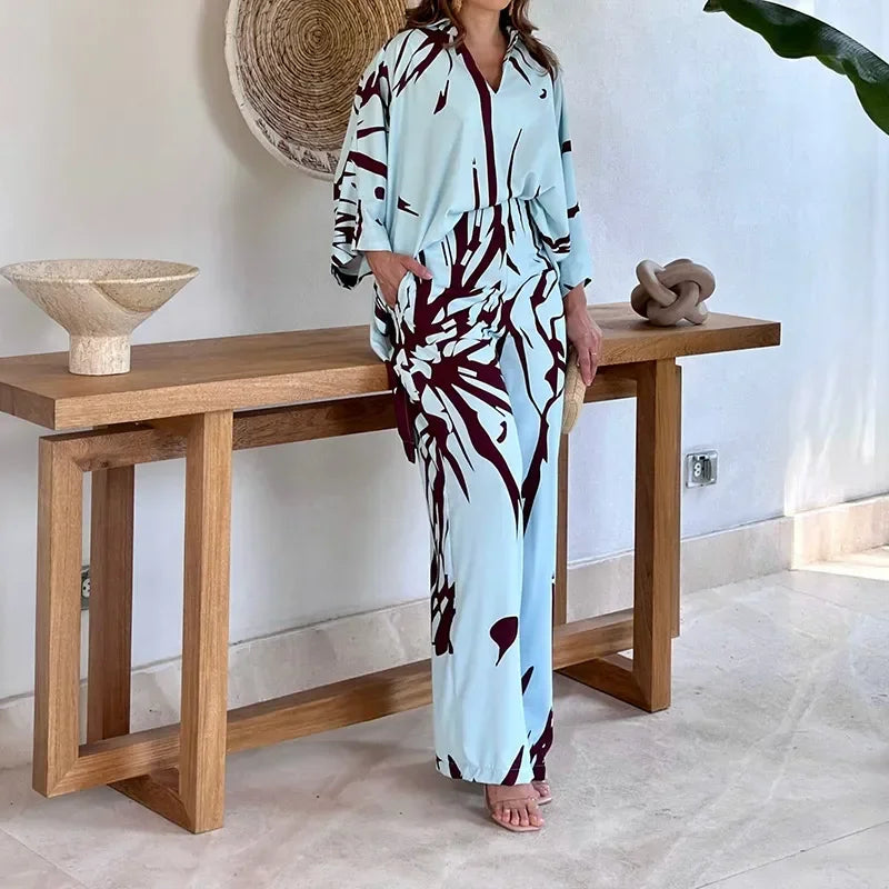 Conjunto Arabela™ em Popelina com Estampa Moderna / Liberdade, Estilo e Personalidade em Uma Só Peça!