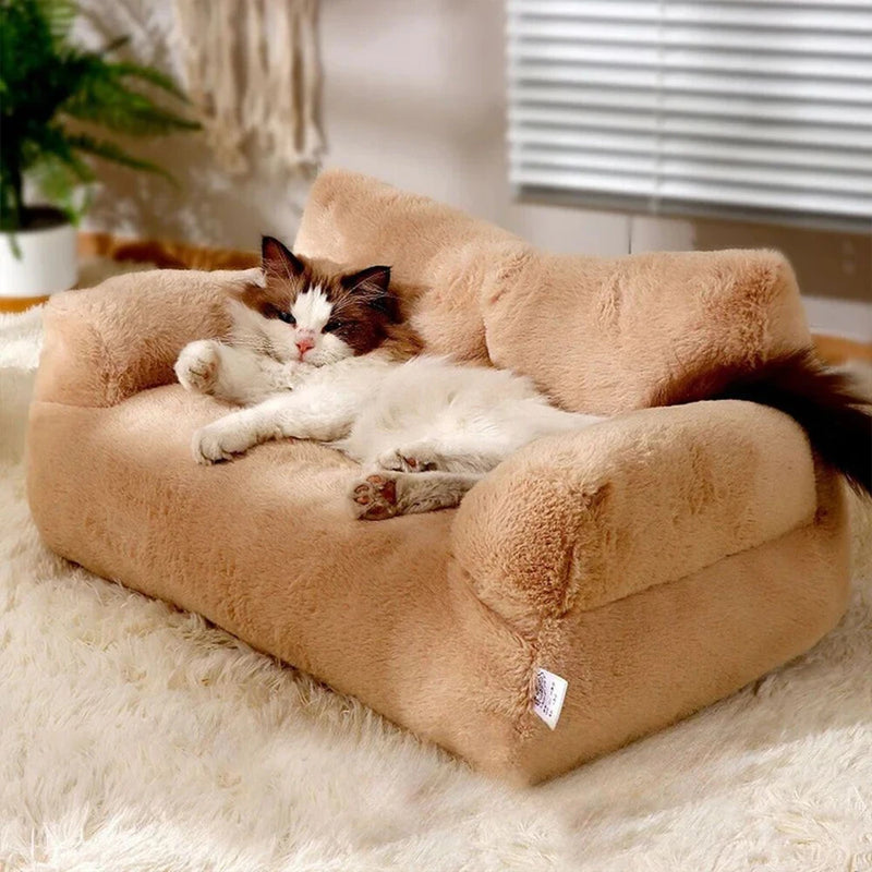 Sofá Pet Modern Lar™ em Pelúcia Premium / Conforto e Elegância para Seu Pet Descansar com Estilo!