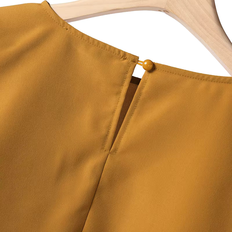 Conjunto Sofia™ em Popelina com Manga Kimono e Calça Saia de Cintura Alta