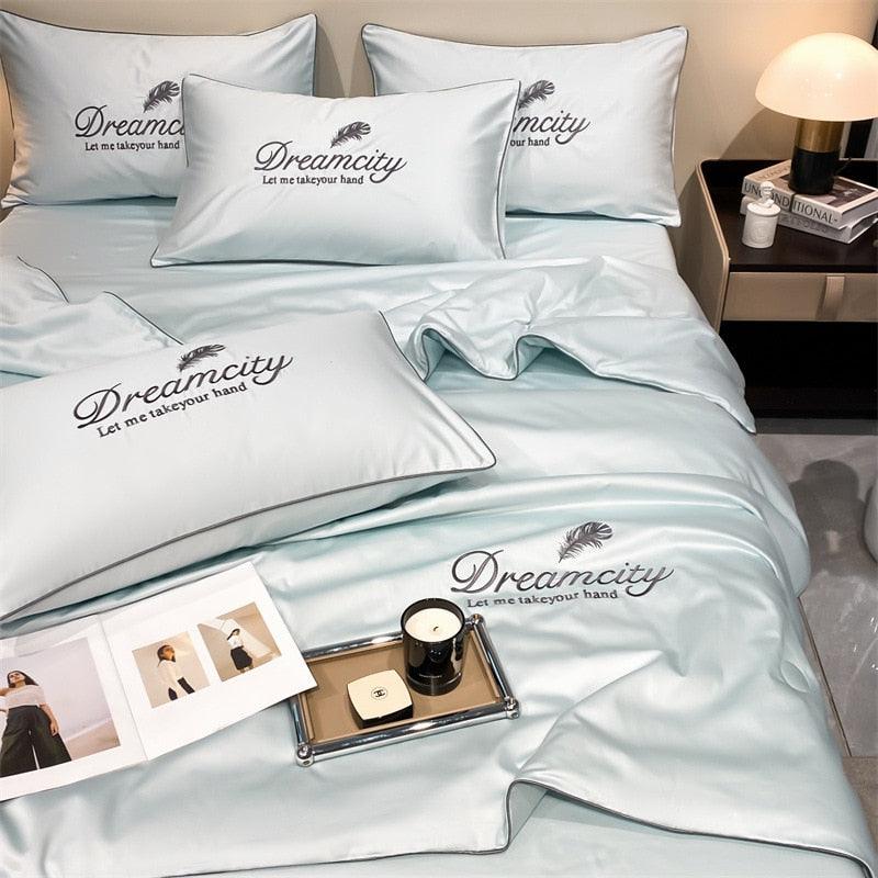 Conjunto Acetinado DreamCity™ de Cobertor + Fronhas / Deite-se com o máximo de maciez e conforto! - ModernLar