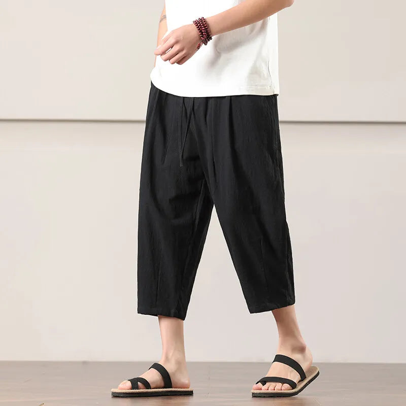 Calça Torino™ em Linho de Algodão Leve / O Toque Sofisticado da Moda Europeia que Inspira o Verão Brasileiro!