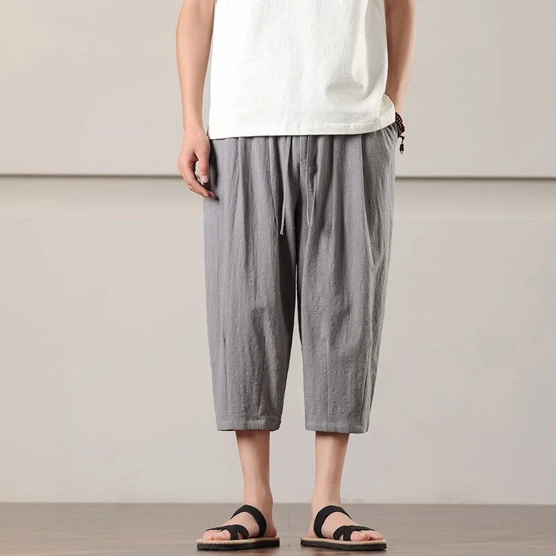 Calça Torino™ em Linho de Algodão Leve / O Toque Sofisticado da Moda Europeia que Inspira o Verão Brasileiro!