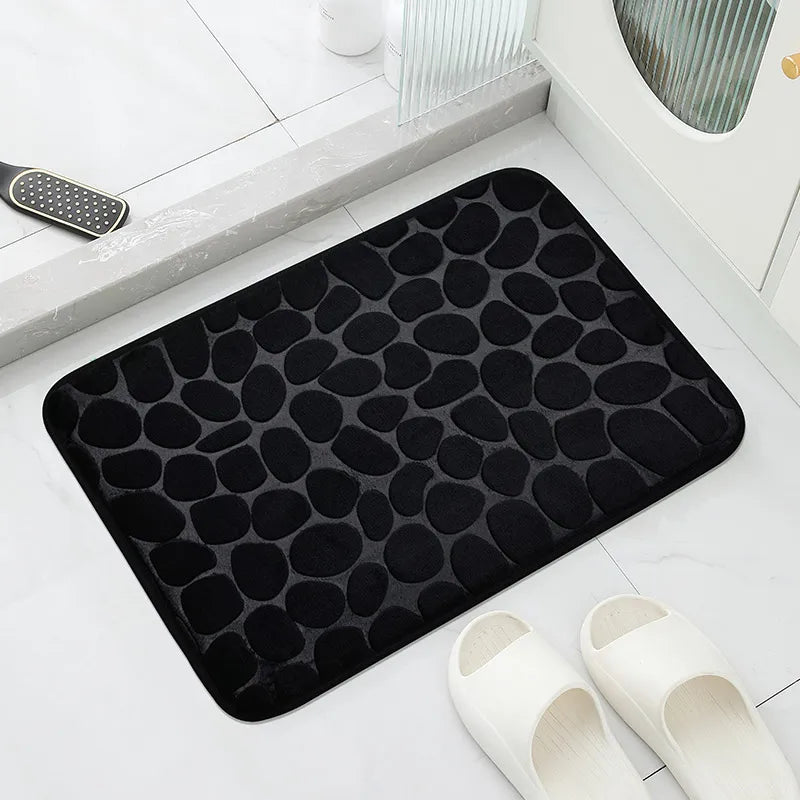 Tapete Antiderrapante PedraLux™ com Design de Pedras / Conforto, Elegância e Funcionalidade para Seu Ambiente!