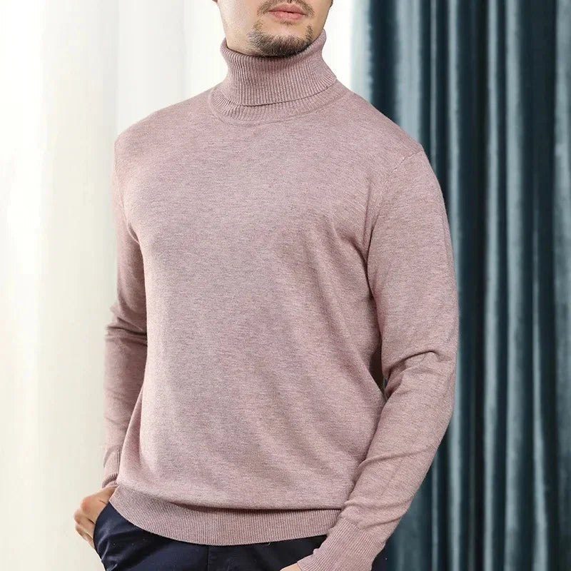 Suéter Gola Alta Monaco™ em Cashmere  / Elegância Sutil Para Homens de de Verdade!