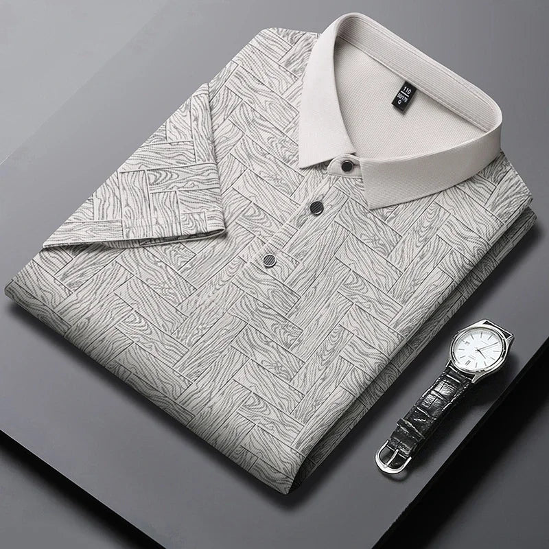 [COMPRE 1 E LEVE 2] Camisa Polo Lorenzo™ em Popelina de Algodão Texturizada / Conforto e Estilo para o Homem Exigente!