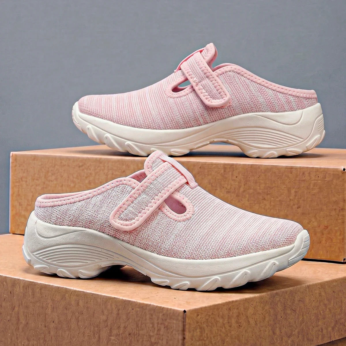 Tênis Mule Casual Virela™ com Cabedal em Malha Respirável e Solado Esportivo Anatômico