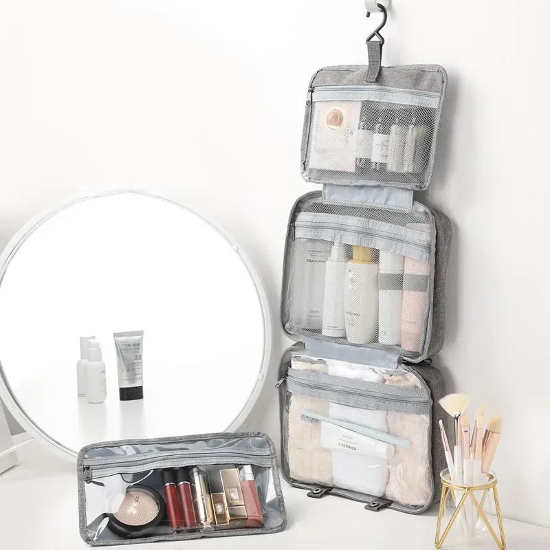 Nécessaire Modern Lar™ Impermeável com 4 Divisórias / Proteção e Organização Perfeita para Suas Maquiagens e Cosméticos!