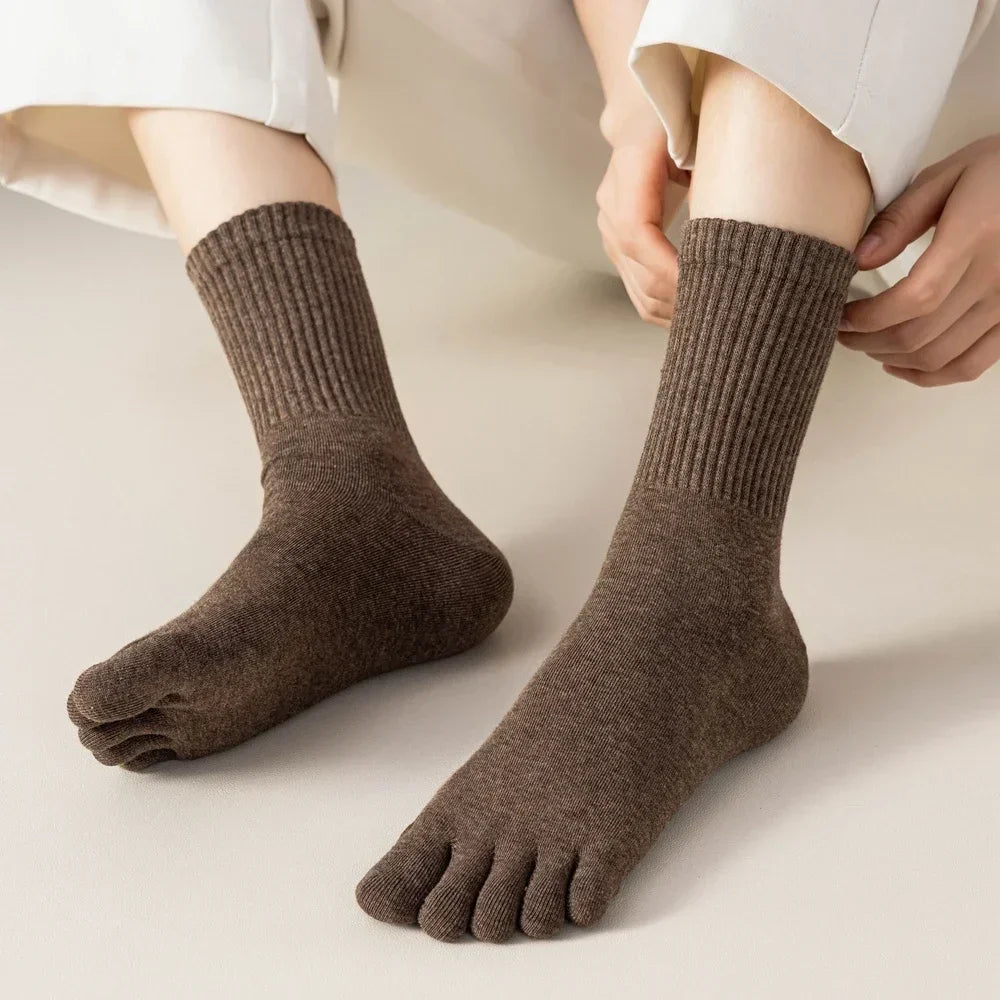 Meias ComfortToe™ com Dedos Separados e Forro Quentinho  / Para Quem Quer Pés Quentes e Bem Protegidos!