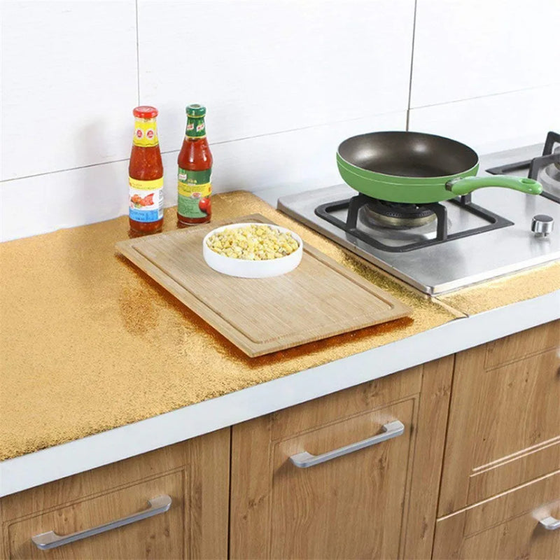 [COMPRE 2 E LEVE 4 ROLOS] Papel Adesivo de Cozinha Modern Lar™  Deluxe / À Prova d'Água e Óleo, Elegância e Proteção para sua Cozinha!