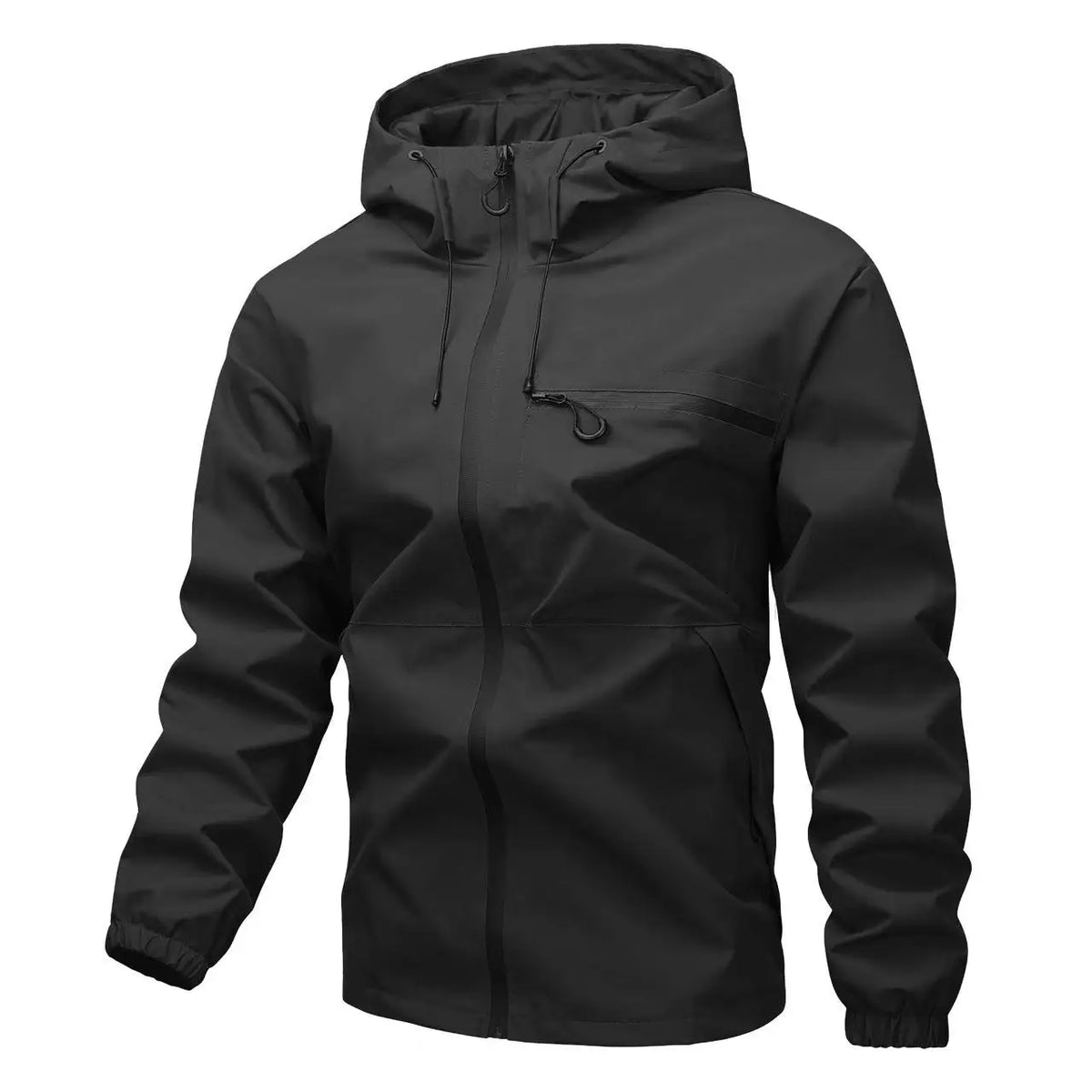 Jaqueta Aldric™ com Capuz Ajustável, Zíper Frontal e Bolso no Peito / Funcionalidade Urbana Para Encarar a Rotina com Mais Presença