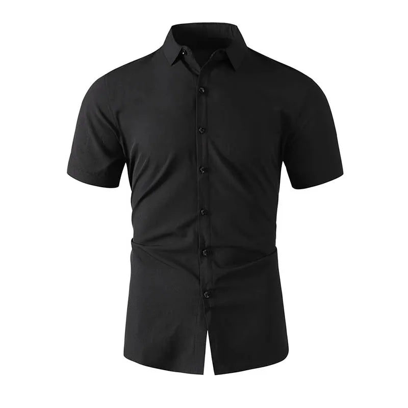 Camisa Marco™ com Modelagem Slim, Gola Clássica e Manga Curta