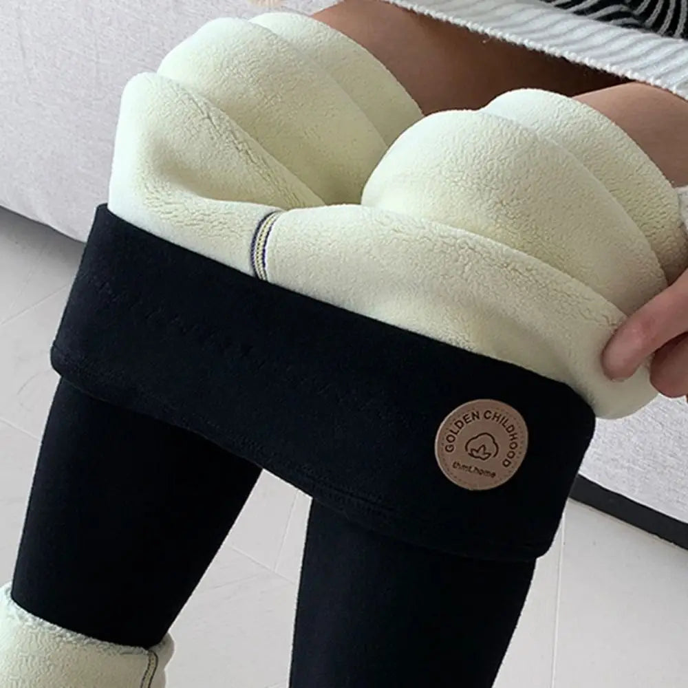 Calça Legging Térmica Frozen™ com Forro Peluciado de Algodão e Cintura Alta / Conforto Extremo e Estilo para Enfrentar o Frio com Leveza!
