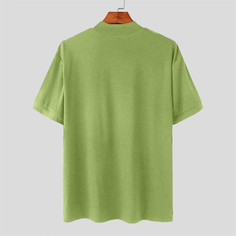 Camiseta Masculina Gola Alta Plus Size - ElevateMan / A Combinação Perfeita de Estilo e Versatilidade para Homens de Bom Gosto! - ModernLar