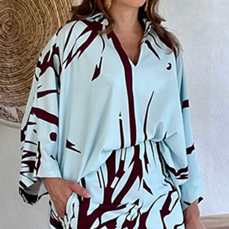 Conjunto Arabela™ em Popelina com Estampa Moderna / Liberdade, Estilo e Personalidade em Uma Só Peça!