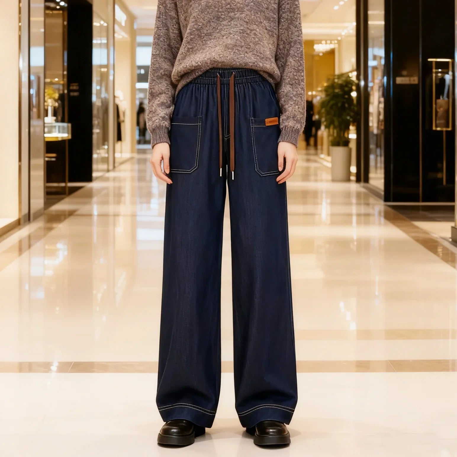 Calça Levínea™ em Jeans Leve de Caimento Solto / Conforto que Não Marca, Não Aperta e Acompanha Seus Movimentos