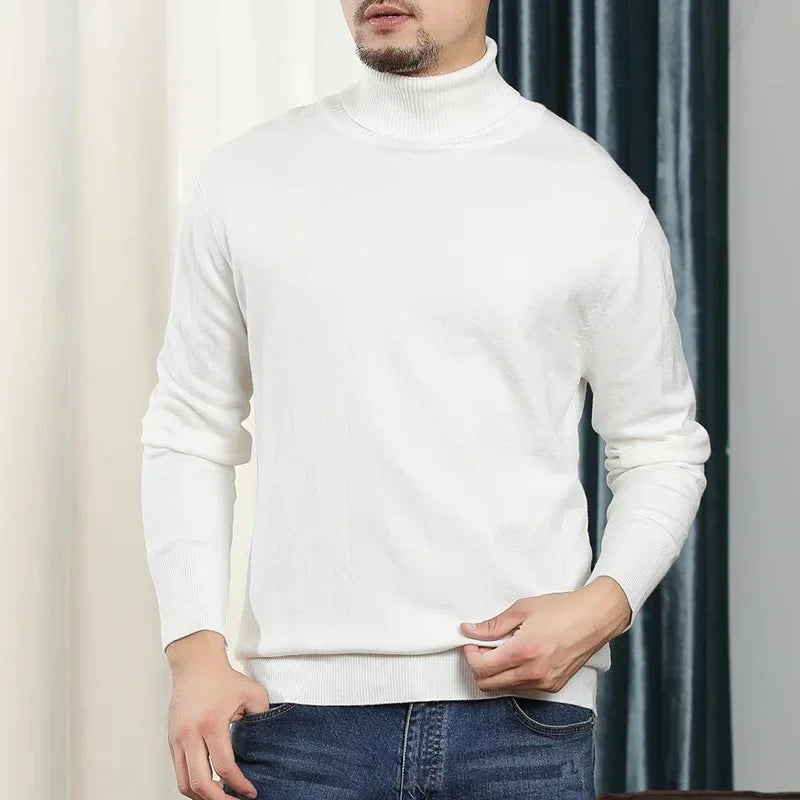 Suéter Gola Alta Monaco™ em Cashmere  / Elegância Sutil Para Homens de de Verdade!