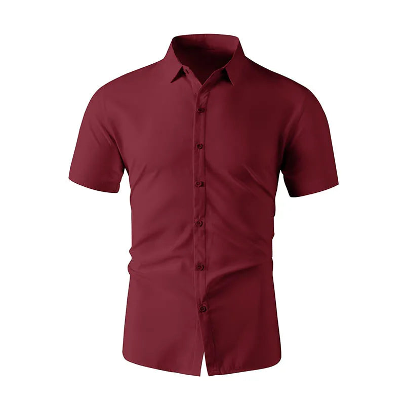 Camisa Marco™ com Modelagem Slim, Gola Clássica e Manga Curta