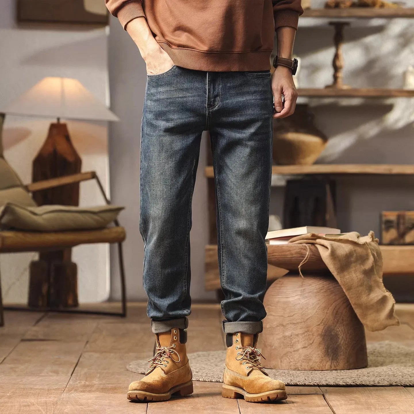 Calça Vantor™ em Jeans Flexível com Presença Imponente