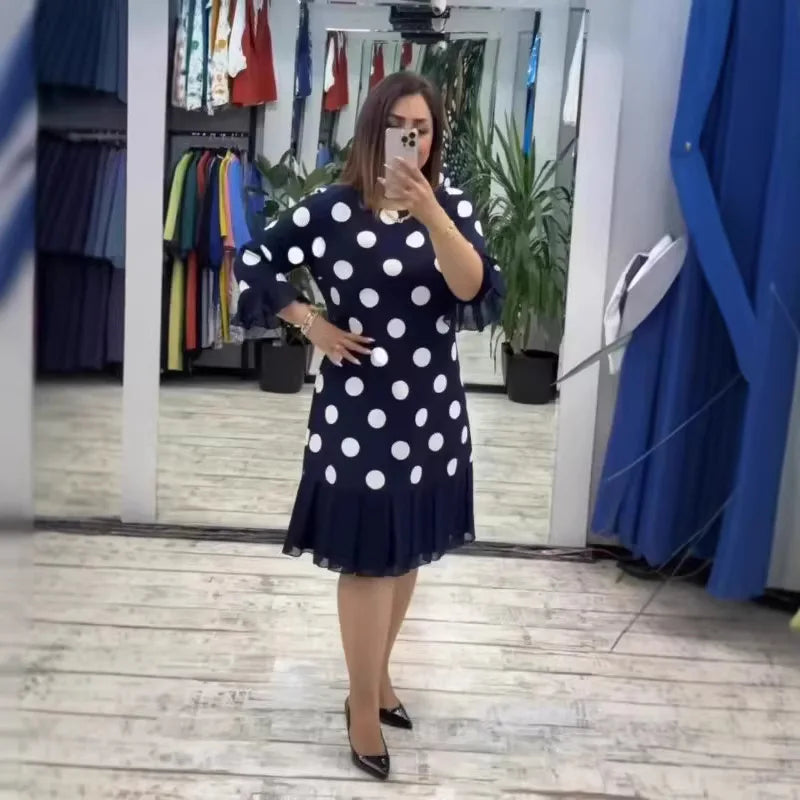 Vestido Cecília™ Midi Clássico com Babados