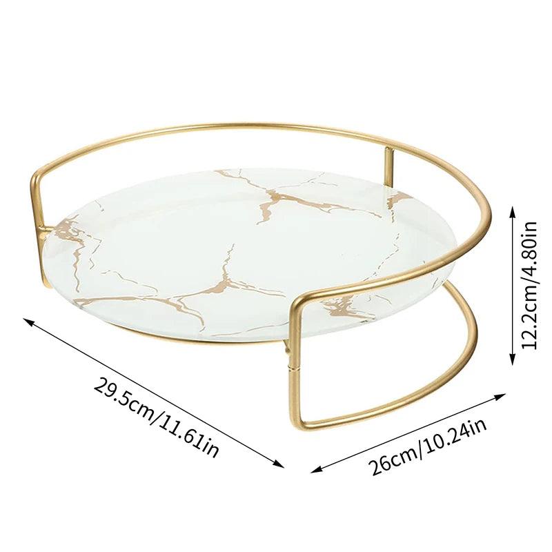 Kit Organizador de Cosméticos Modern Lar™ com Detalhes em Pedra e Dourado / Elegância e Organização Para Seus Cosméticos e Ambientes!