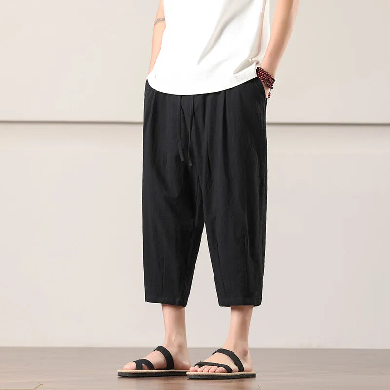 Calça Torino™ em Linho de Algodão Leve / O Toque Sofisticado da Moda Europeia que Inspira o Verão Brasileiro!