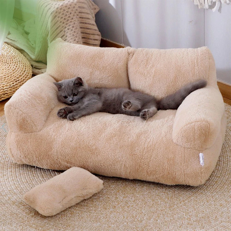 Sofá Pet Modern Lar™ em Pelúcia Premium / Conforto e Elegância para Seu Pet Descansar com Estilo!