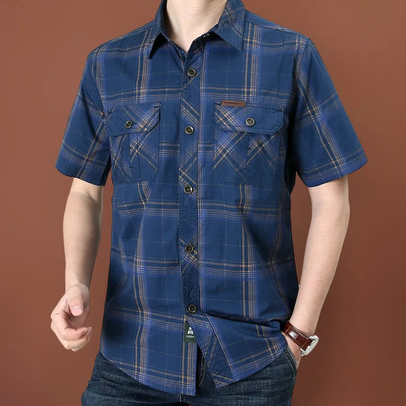 Camisa Trailmont™ Xadrez Com Bolsos Frontais e Visual Robusto