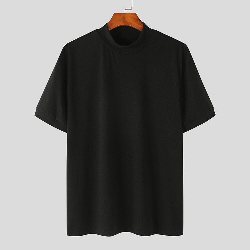 Camiseta Masculina Gola Alta Plus Size - ElevateMan / A Combinação Perfeita de Estilo e Versatilidade para Homens de Bom Gosto! - ModernLar
