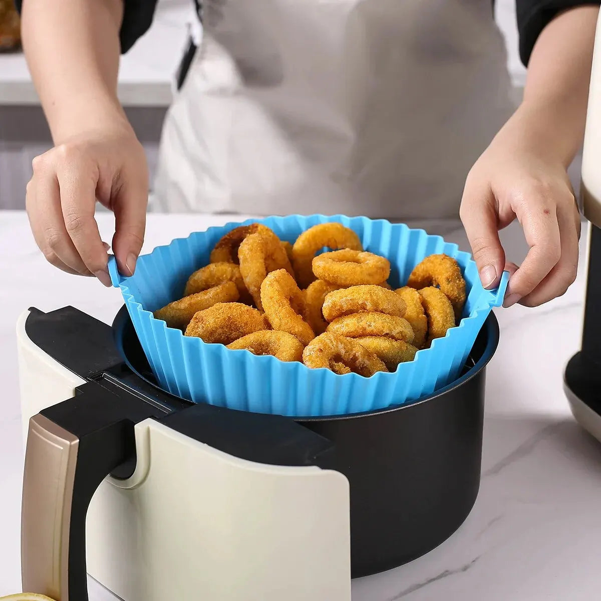 Forma de Silicone Antiaderente para Airfryer Modern Lar™ / Sustentabilidade, Praticidade e Cozinha Saudável em um Só Produto!
