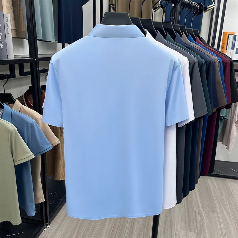 Camisa Calvero™ com Tecido Flexível de Toque Fresco, Gola Clássica e Botões Frontais