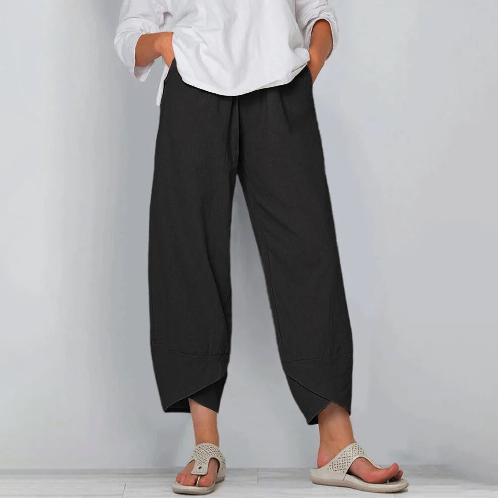 Calça Mireva™ em Linho de Algodão com Caimento Leve